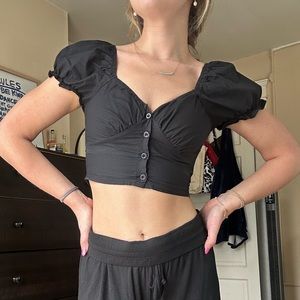 PRINCESS POLLY PUFF SLEEVE CROP TOP